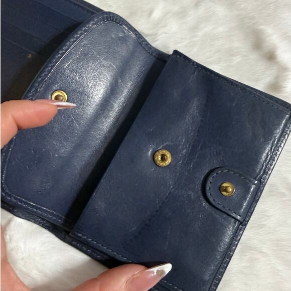 Vintage COACH y2k Navy Blue Made in Mexico Wallet - Picture 7 of 8